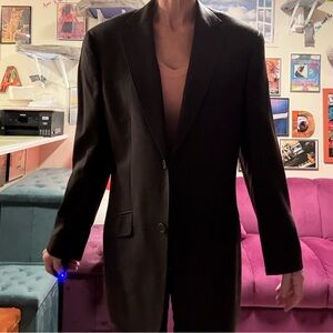 Ted Baker Dark Charcoal Grey Jacket with Light Grey Pinstripes